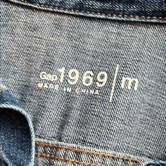 GAP Classic Blue Cropped Denim Jacket Medium - Picture 2 of 11